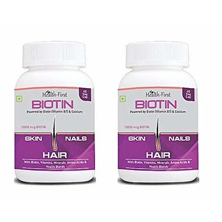 Health first Biotin Maximum Strength in market 120 Veg Capsule 10,000 mcg (120) Health first Biotin Maximum Strength in market 120 Veg Capsule 10,000 mcg (120)