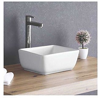 Buy InArt Ceramic Wash Basin Designer Table Top Basin 13 x 10 x 5 Inch ...
