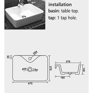 Wash basin size in inches clearance