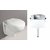 InArt Concealed Cistern Tank With Flush Plate  Ceramic Glaze Wall Hung/Wall Mounted with Hydraulic Seat Cover