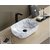 InArt Wash Basin/Vessel Sink Slim Rim White Satvario Designer for Bathroom 18 x 13 x 5.5 Inch White Grey