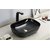 InArt Wash Basin/Vessel Sink Slim Rim Black for Bathroom 18 x 13 x 5.5 Inch Black Glossy