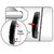 I-Pop mini car steering knob (Silver) with door guard (Black) combo