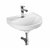 InArt Wall Hung Premium Ceramic Wash Basin for Bathroom 17.5 X 13.5-inch, White