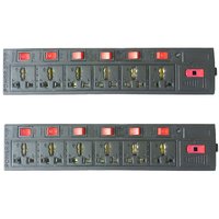 Combo 2PCS of 6+6 Socket Extension Board 6 Amp 3 Meter
