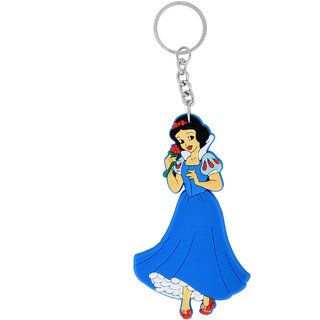                       Missmister Pvc Blue Coloured Disney Princess Keyring Keychain Gift Girls                                              