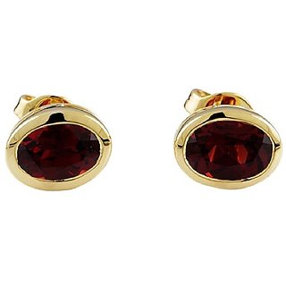 natural hessonite stud earrings original & unheated gemstone earrings for women & girls