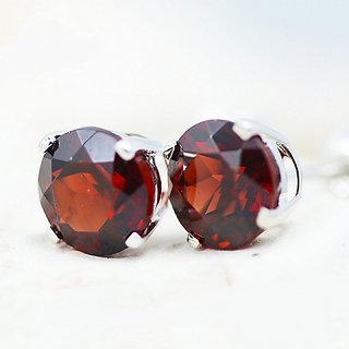 hessonite earring natural & original gemstone stud earrings gomed stone by Girls & women