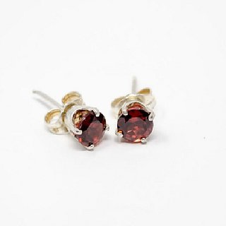                       garnet stone earrings natural  original gemstone hessonite stud earring for girls  women                                              