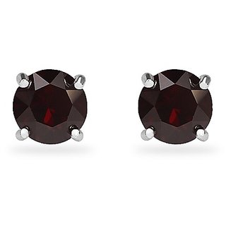                       garnet stone earrings natural  original gemstone hessonite stud earring for girls  women                                              