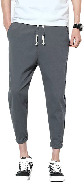 MEN Relaxed Ankle Pants  Pants outfit men Mens casual outfits Grey chinos  men