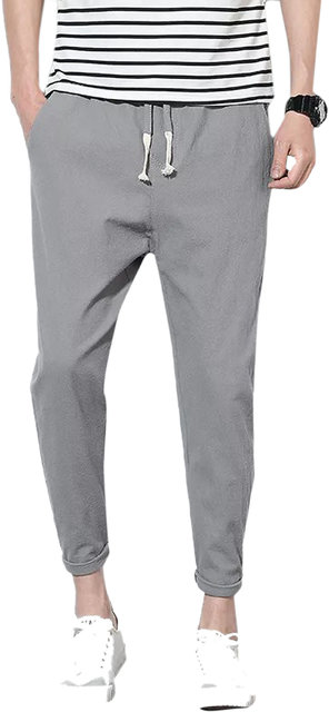 Mens cotton slim fit ankle length trousers  Eccentric You