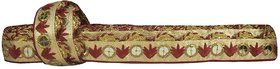 Uniqon CWG0016 (9 Mtr) Roll Of Maroon And Golden Gota Patti Embroidery Trim Lace Border with 2.54 cm Width