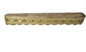Uniqon CWG0024 (9 Mtr) Roll Of Golden Gota Patti Embroidery Trim Lace Border with 3.81 cm Width