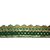 Uniqon CWG0023 (9 Mtr) Roll Of Green and Golden Gota Patti Embroidery Trim Lace Border with 3.81 cm Width