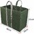 Elite Pack of 3 Canvas Grocery Shopping Bags with Reinforced Handles (40x20x33-cm, Green)