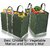 Elite Pack of 3 Canvas Grocery Shopping Bags with Reinforced Handles (40x20x33-cm, Green)