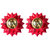 Decorate India Brass Kamal Ptta Red color Akhand diya size 6 inch  pack of 2