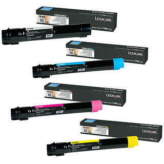 LEXMARKC950X2CG, C950X2KG, C950X2MG, C950X2YGCOLOR TONER CARTRIDGES PACK OF 4