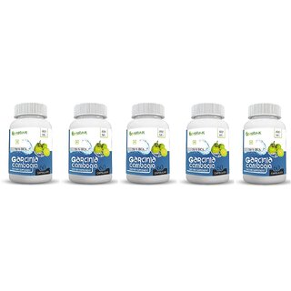 Be Natural Garcinia Cambogia Extract 70 Hca 800 mg and Fat Burner, Maximum Results (300 Capsules) - Pack of 5