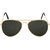 Kanny Devis AJ300 Black Gold Aviator Unisex Sunglasses for Men and Women (Golden Frame with Black Lens)
