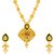 MissMister Gold Plated Kundan Meenakari Pearl Drop Royal Rajwada Queens Pendant Set Jewellery for Women