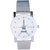 Wenlong White Round Dial Silver Stainless Steel Crystle Glass Stylist Analog Watch For Women