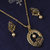 SILVER SHINE  Gold Plated Fancy Look Oval Shape Pendant Set For women girl