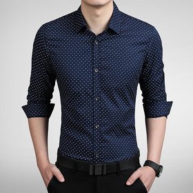 Gladiator Products Casual Dotted Shirt Slim Fit