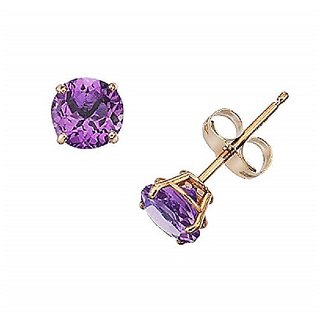 Amethyst gemstone gold plated stud earings for women And Girls original and Natural stone earrings By Ceylonmine Amethyst gemstone gold plated stud earings for women And Girls original and Natural stone earrings By Ceylonmine