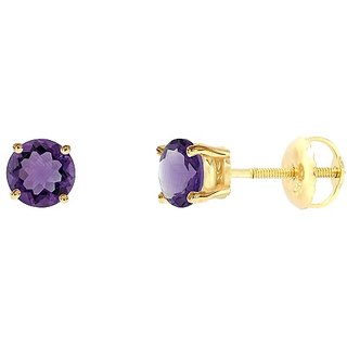 Semi- Preciious Stone Amethyst Stone Stud Earrings Original & Good Quality Stone Amethyst Stud Earring For women Semi- Preciious Stone Amethyst Stone Stud Earrings Original & Good Quality Stone Amethyst Stud Earring For women