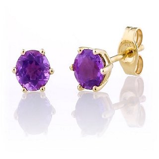 Semi- Preciious Stone Amethyst Stone Stud Earrings Original & Good Quality Stone Amethyst Stud Earring For women Semi- Preciious Stone Amethyst Stone Stud Earrings Original & Good Quality Stone Amethyst Stud Earring For women