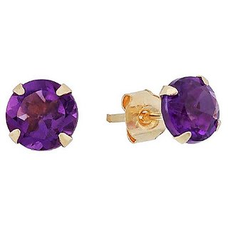 Lab Certified & Original Amethyst Earrings For Women & Girls Natural & Effective Stone Stud Earrings By CEYLONMINE Lab Certified & Original Amethyst Earrings For Women & Girls Natural & Effective Stone Stud Earrings By CEYLONMINE