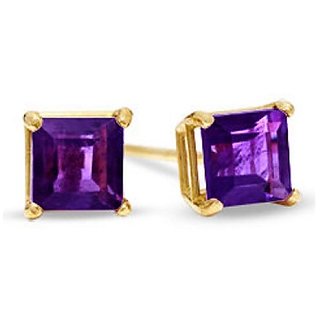 Original Amethyst Stone Stud Earring A1 Quality Stone Jamuniya/Amethyst Gold Plated Stud Earrings For Girls Original Amethyst Stone Stud Earring A1 Quality Stone Jamuniya/Amethyst Gold Plated Stud Earrings For Girls