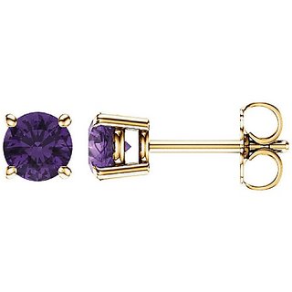 Amethyst gemstone gold plated stud earings for women And Girls original and Natural stone earrings By Ceylonmine Amethyst gemstone gold plated stud earings for women And Girls original and Natural stone earrings By Ceylonmine