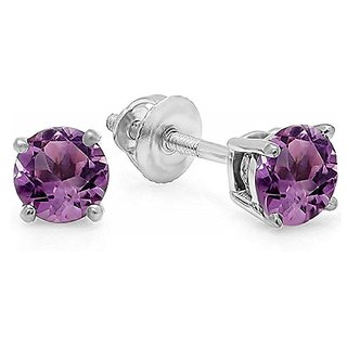 Certified Stone Amethsyt(Jamuniya) Stud Sterling Silver earrings For women Girls BY CEYLONMINE Certified Stone Amethsyt(Jamuniya) Stud Sterling Silver earrings For women Girls BY CEYLONMINE