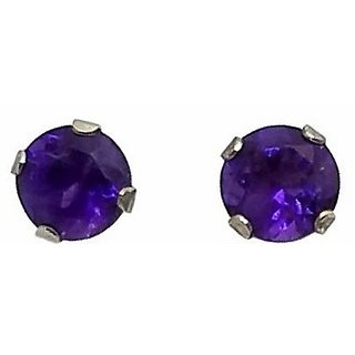 CEYLONMINE- Lab Certified Stone Amethyst Stud Earrings good Effective Stone Earrings For women Girls CEYLONMINE- Lab Certified Stone Amethyst Stud Earrings good Effective Stone Earrings For women Girls