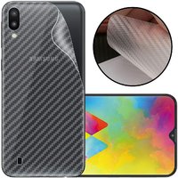 For Samsung Galaxy M10 Back Carbon Fiber Finish Ultra Thin Scratch Resistant Safety Protective Film (Transparent)