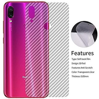                       ForRedmi Redmi Note 7 pro BackCarbon Fiber Finish Ultra Thin Scratch Resistant Safety Protective Film                                              