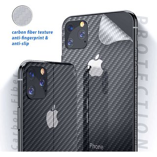                       For iphone iPhone 11 Pro max Back Carbon Fiber Finish Ultra Thin Scratch Resistant Safety Protective Film                                              