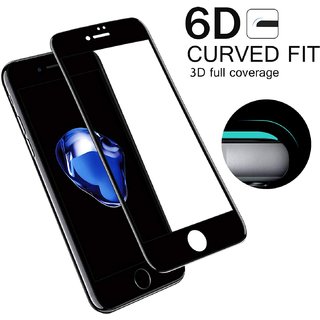                       For iphone iPhone 6 /6s Full Screen Curved Edge -Edge Protection 9H Tempered Glass Screenguard black                                              