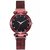 HRV Sparkling Diamond RedMagnetic Strap Luxury Analog Watch For Girls