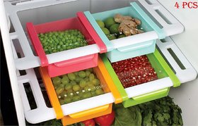 Darkpyro Refrigerator Storage Rack Set, Set of 4, Multi Colour