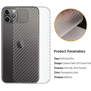                       For iphone iPhone 11 BackCarbon Fiber Finish Ultra Thin Scratch Resistant Safety Protective Film                                              