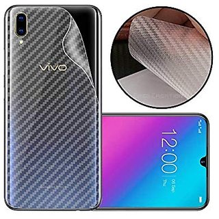                       ForVivo Y91 Back Carbon Fiber Finish Ultra Thin Scratch Resistant Safety Protective Film                                              