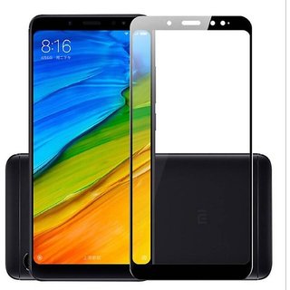                       For Redmi Redmi note 5 Full Screen Curved Edge -Edge Protection 9H Tempered Glass Screenguard black                                              