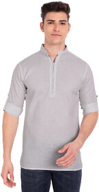 Vida Loca Grey Color Cotton Designer Shirt For Men