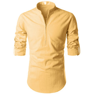 Buy Vida Loca Yellow Color Cotton 