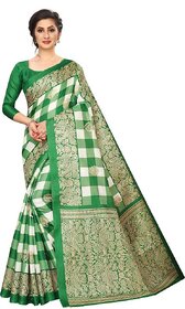 SVB Green Mysore Silk Printed With Blouse Saree
