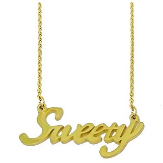                       Men Style Valentine Gift Sweety Letter Gold Stainless Steel Necklace Pendant                                              
